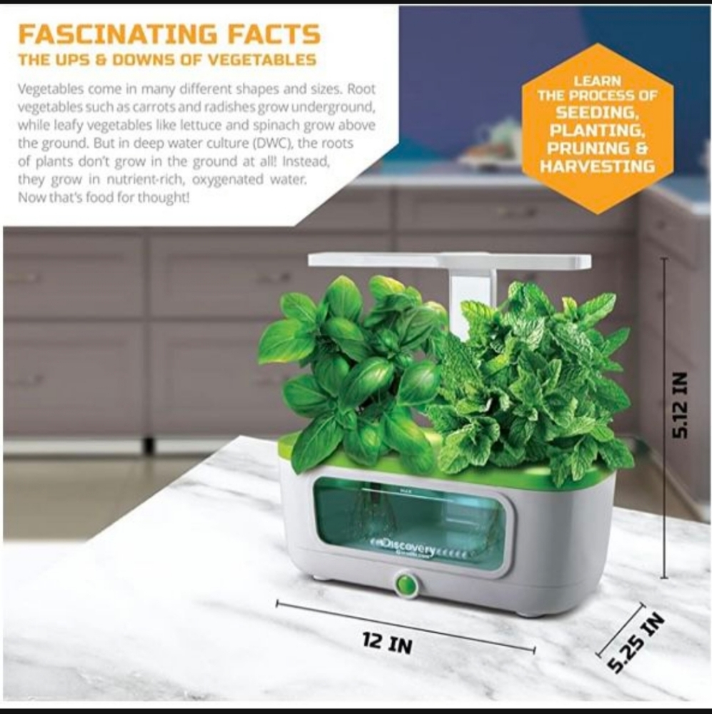 Discovery #MINDBLOWN Indoor Water Herb Garden Kit with LED Grow Light - Picture 3 of 5
